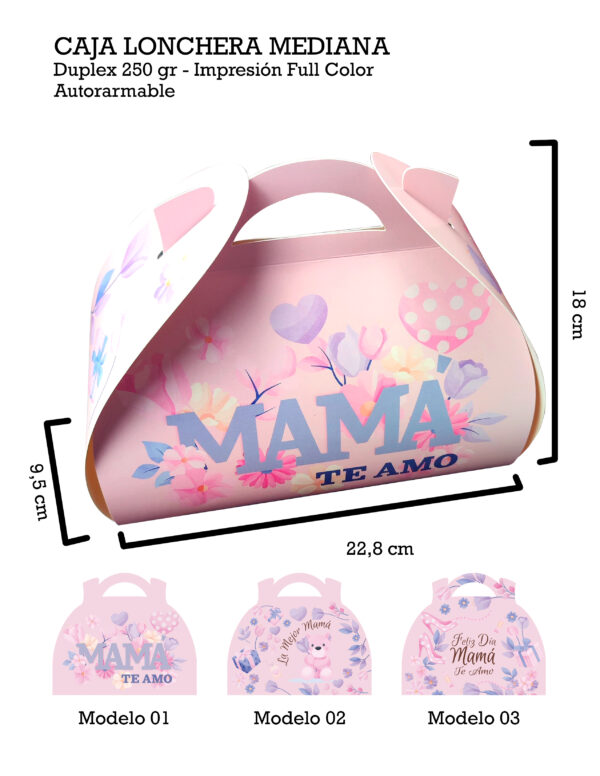 Día de la Madre Caja Lonchera |  Grande y Mediana | 12 u - Imagen 4