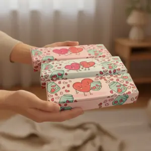 Caja 3 Alfajores San Valentin "Corazones Frasquitos" 19x7x3 |  24 u