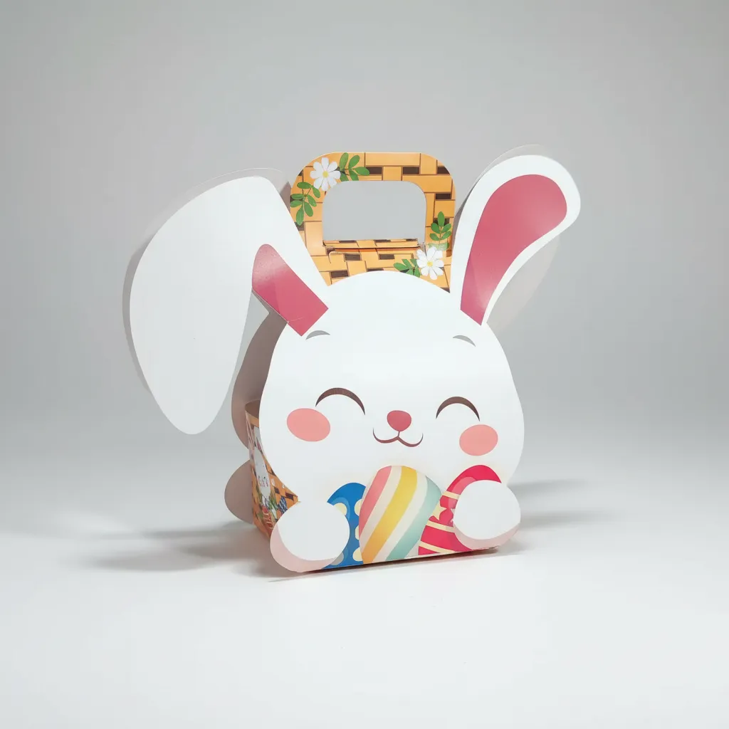 Canastas de Pascua Conejito Autormables | Cajas para Huevos, Regalos y Emprendimientos| 12 u | 50 u