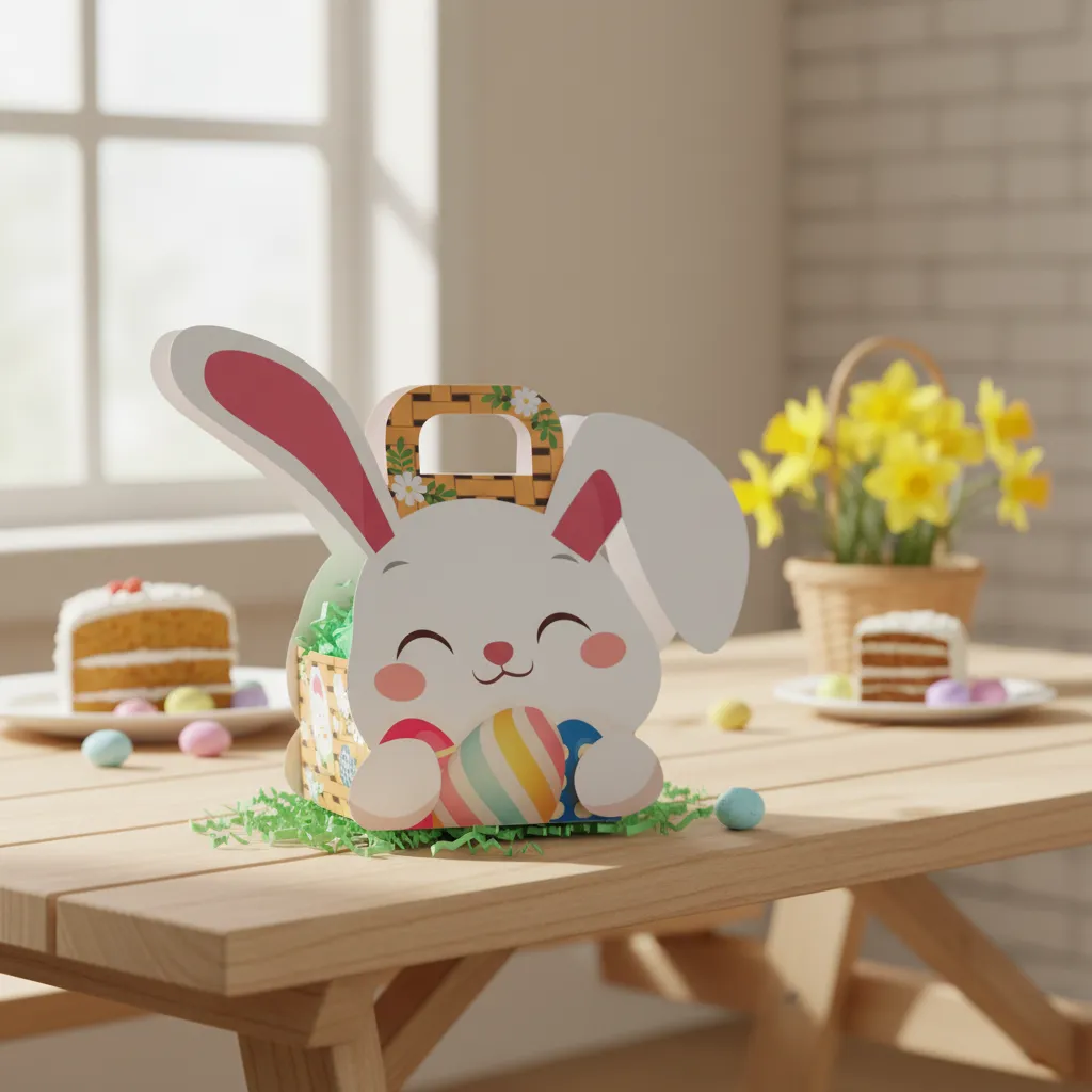 Canastas de Pascua Conejito Autormables | Cajas para Huevos, Regalos y Emprendimientos| 12 u | 50 u - Imagen 3