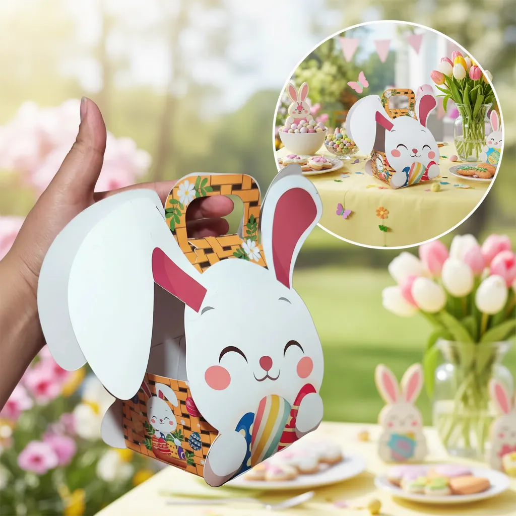 Canastas de Pascua Conejito Autormables | Cajas para Huevos, Regalos y Emprendimientos| 12 u | 50 u - Imagen 5